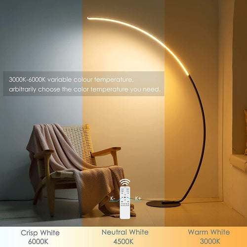 Modern RGBW Böjd Golvlampa | Ny Version