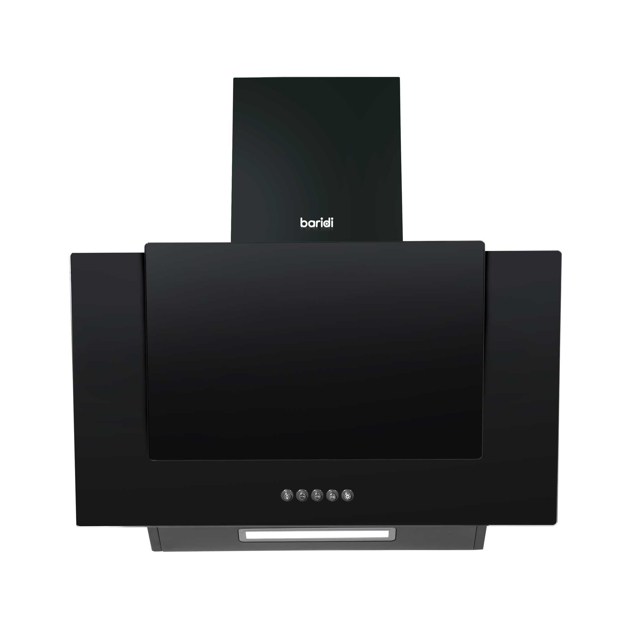 Baridi Kitchen Appliance Bundle – 60cm Oven, Black Glass Hob, Angled Chimney Hood & Splashback - DH391