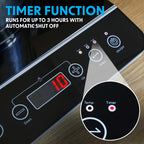 Baridi Portable Induction Hob: Two Zone, 2800W, 10 Power Settings, Timer Function, Black - DH146