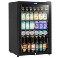 Baridi Undercounter Drinks, Beer & Wine Fridge with LED Light 115L, Black - DH223