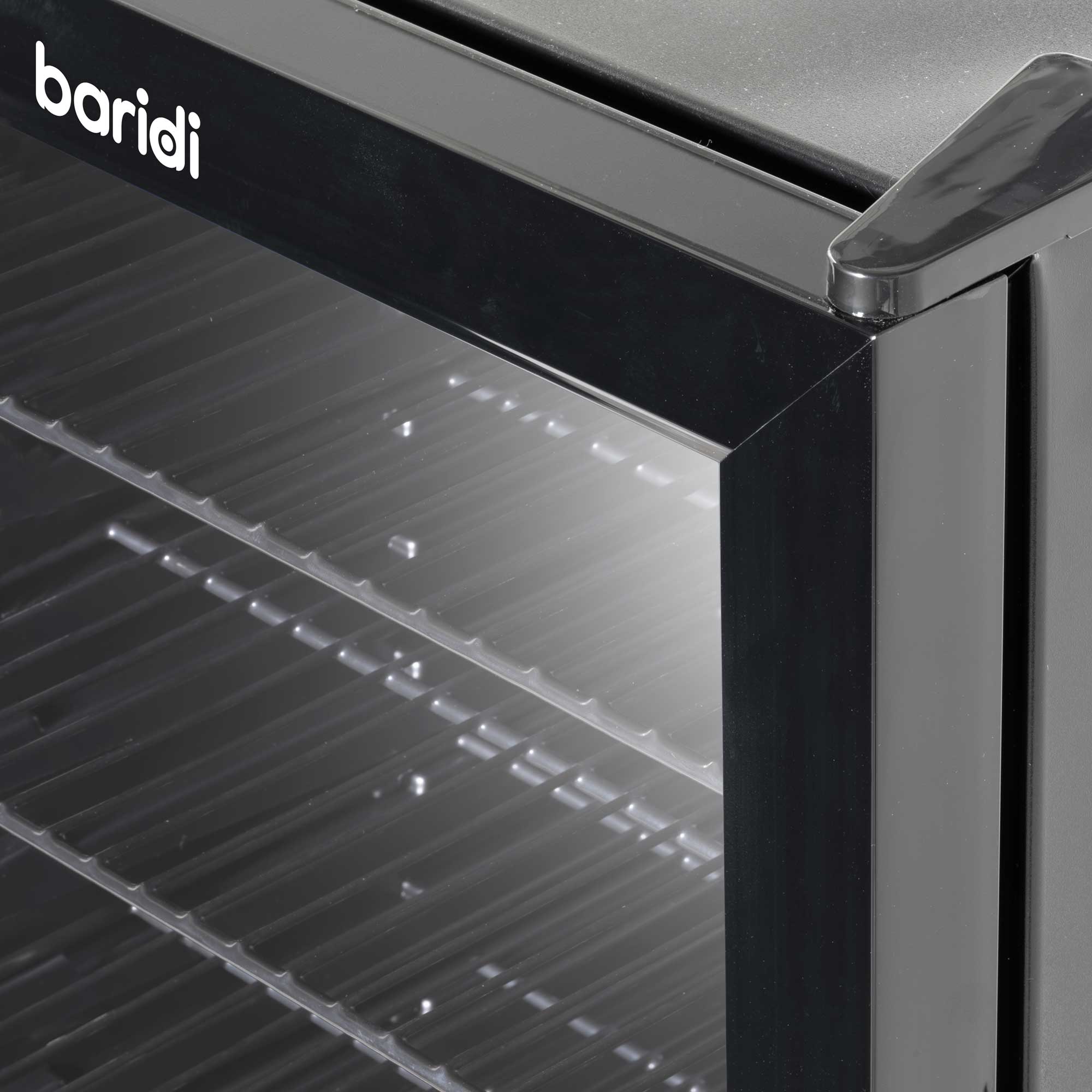 Baridi Undercounter Drinks, Beer & Wine Fridge with LED Light 115L, Black - DH223