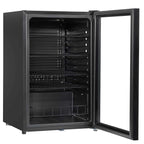 Baridi Undercounter Drinks, Beer & Wine Fridge with LED Light 115L, Black - DH223
