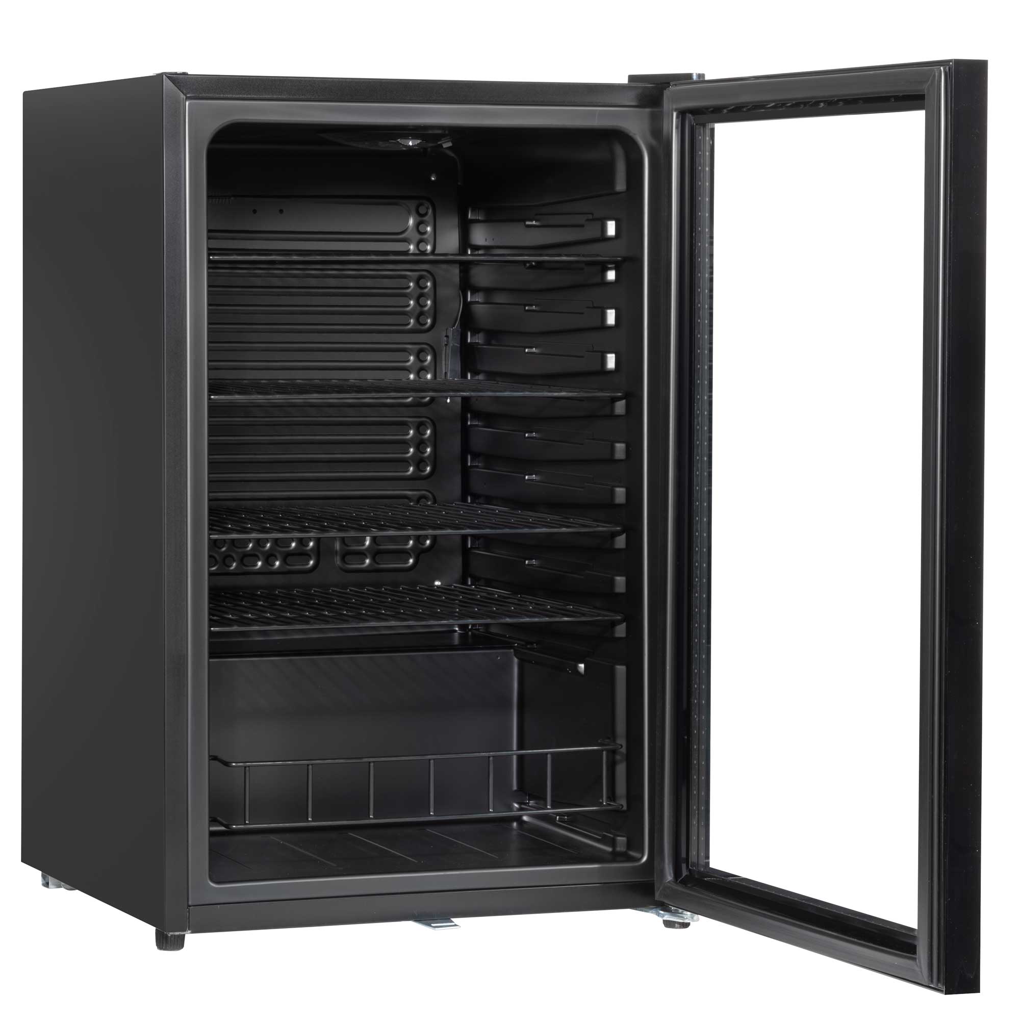Baridi Undercounter Drinks, Beer & Wine Fridge with LED Light 115L, Black - DH223