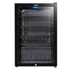 Baridi Undercounter Drinks, Beer & Wine Fridge with LED Light 115L, Black - DH223
