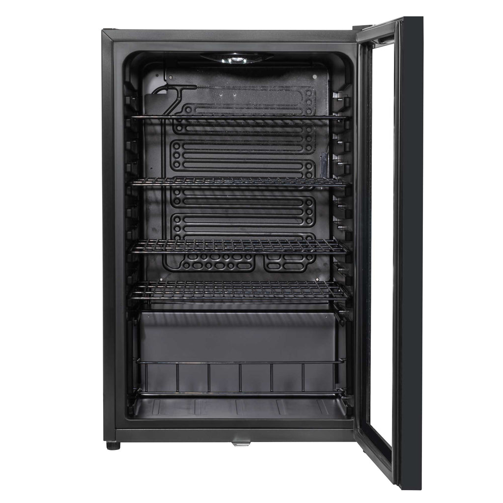 Baridi Undercounter Drinks, Beer & Wine Fridge with LED Light 115L, Black - DH223