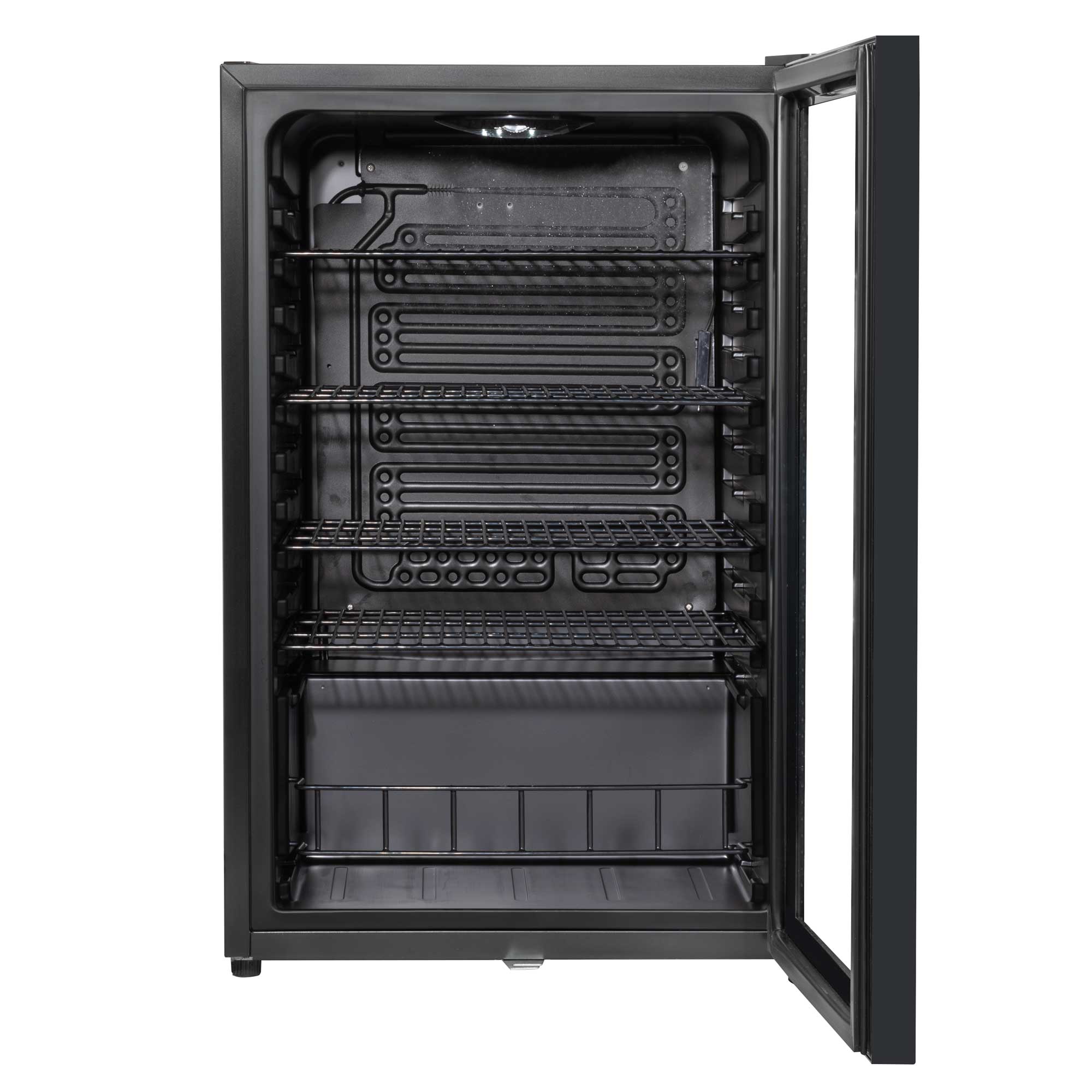 Baridi Undercounter Drinks, Beer & Wine Fridge with LED Light 115L, Black - DH223
