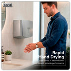 Baridi High Speed Hand Dryer with Auto-Sensor 1400-1650W, Silver - DH379