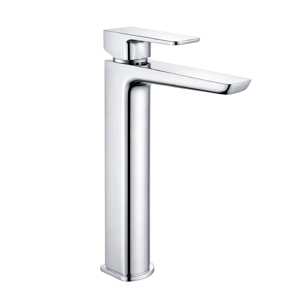 Baridi High Basin Mixer Tap with Clicker Waste, Chrome - DH394