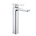 Baridi High Basin Mixer Tap with Clicker Waste, Chrome - DH394
