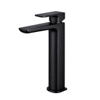 Baridi High Basin Mixer Tap with Clicker Waste, Matt Black - DH395